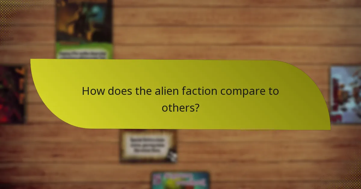 What are the weaknesses of the alien faction?