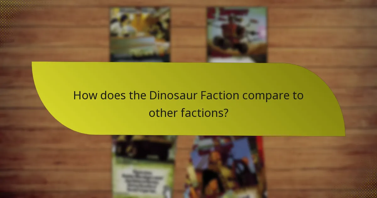 What are the weaknesses of the Dinosaur Faction?