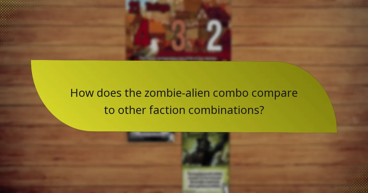What tactical strategies can be employed with the zombie-alien combo?