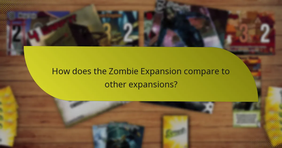Which key cards are included in the Zombie Expansion?