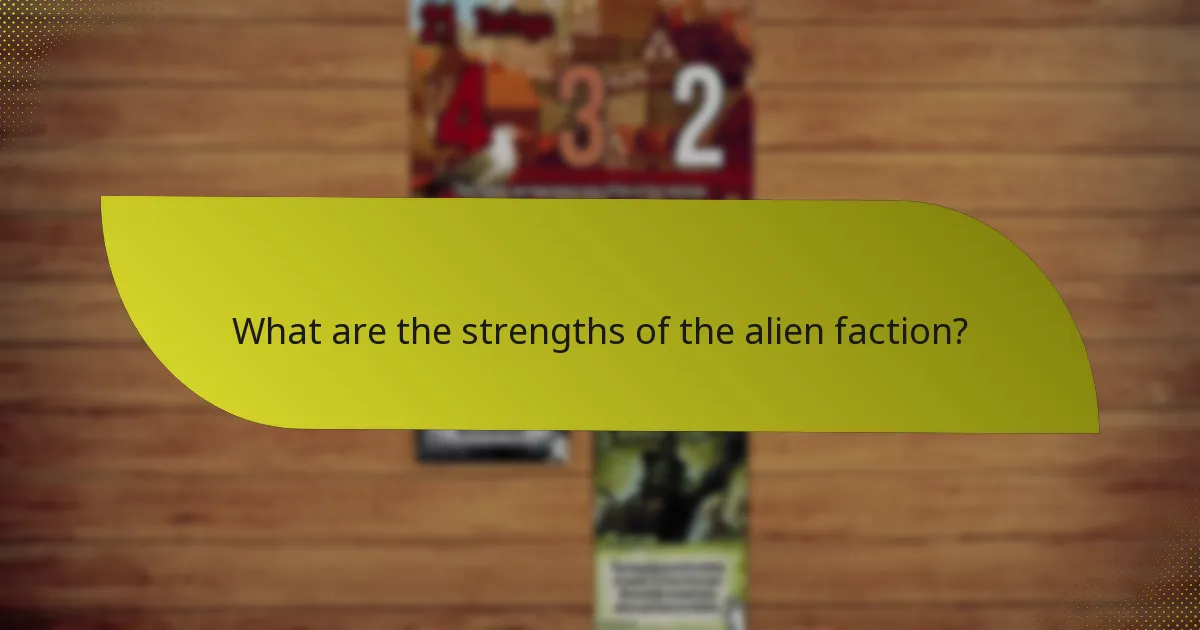 What strategies does the alien faction employ?