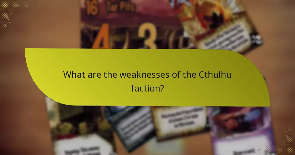 How does the Cthulhu faction compare to other factions?